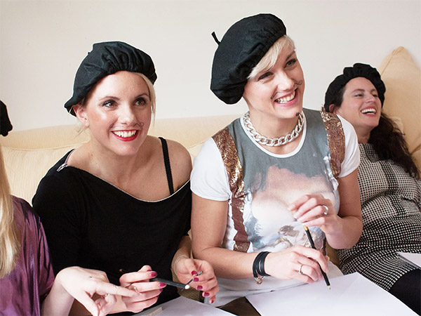 Life drawing art party in London